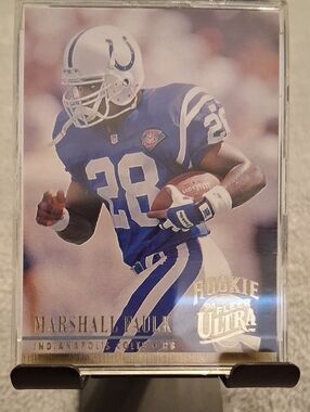 Marshall Faulk Rookie Card - Indianapolis Colts - Blue & White